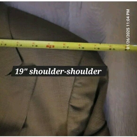 Bachrach Double Breasted Suit Jacket Vintage 42R Beige Wool Blazer Canada - Picture 5 of 9